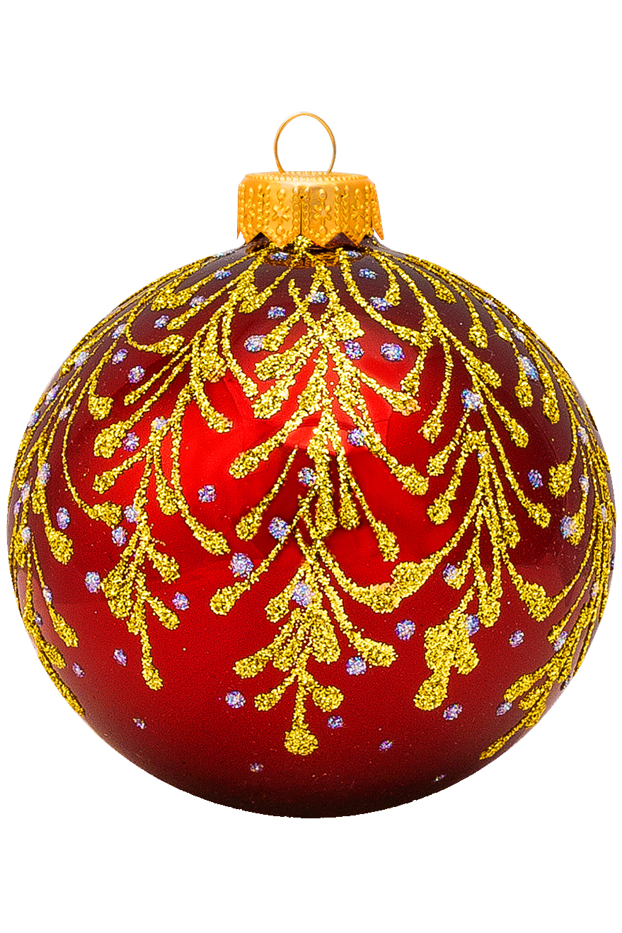 Елочный шар Заснеженная ветвь КУ-85-194148